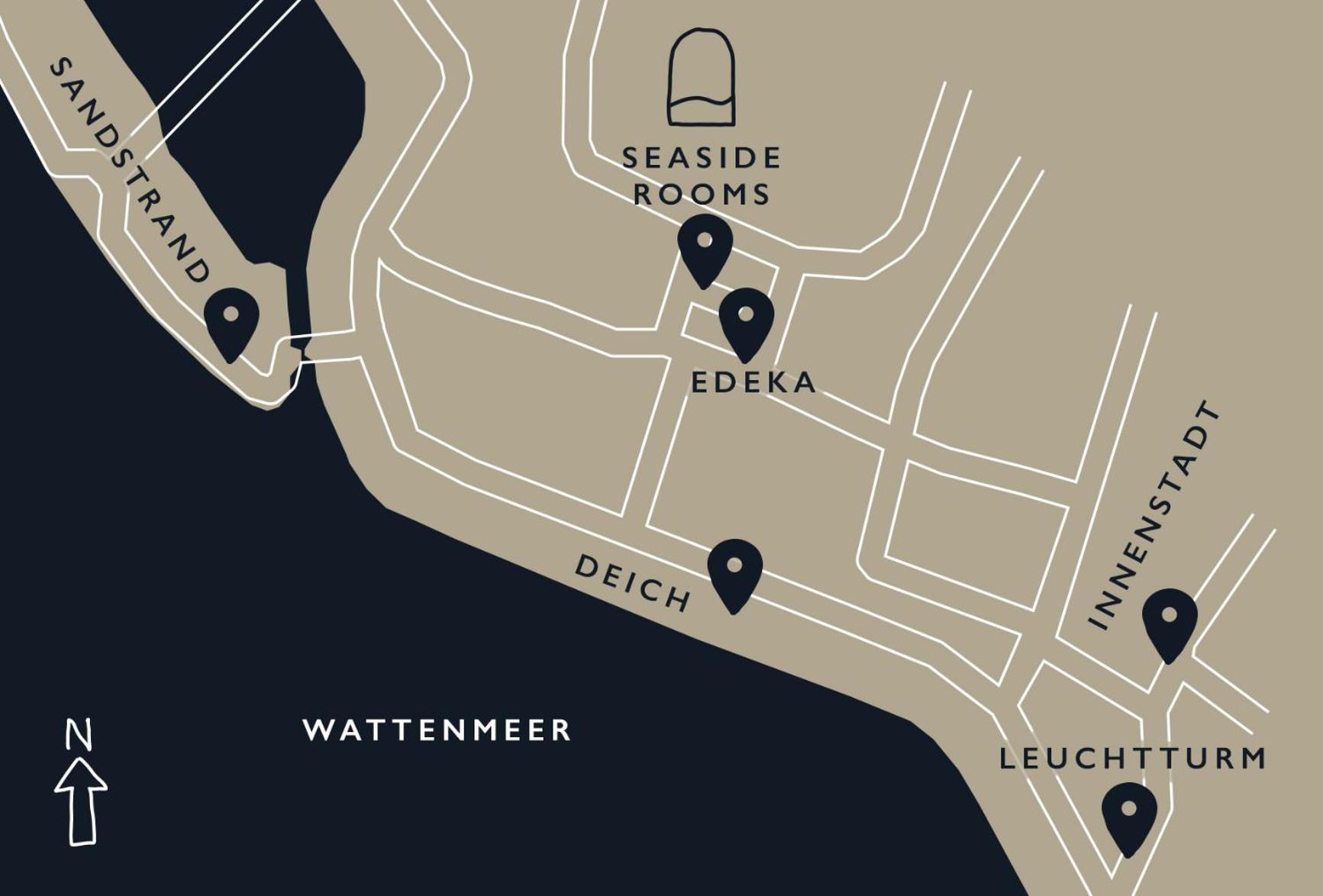 Seaside Rooms - Design-Apartment Mit Balkon & Parkplatz - Inklusive Strandkorb Direkt Am Wasser Und Spa & Sauna Saisonal Büsum Exteriér fotografie